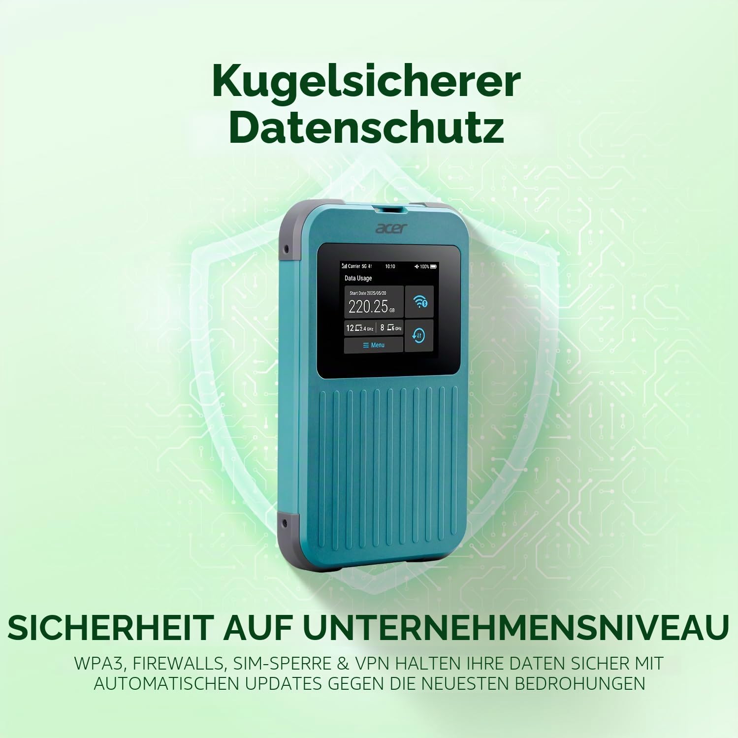 acer Connect M4 - Mobiler Hotspot - 5G LTE - Wi-Fi 5, Wi-Fi 6