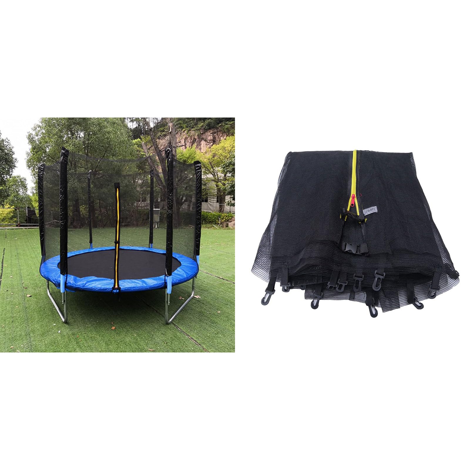 Red de repuesto para cama elástica con marco redondo, red transpirable para cama elástica, accesorios para trampolín