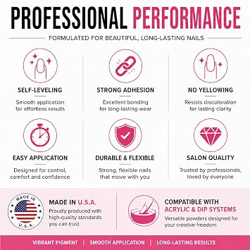 Sassi Color Acrylic Powder 1/4oz | Pack of 12 | Assorted Color| Professional Nail System, Professional Grade, Durable Nail Powder | Made in USA