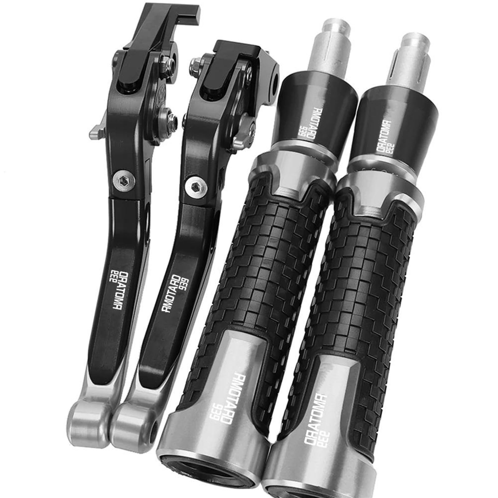 VTAIEX Motorbike Accessories Motorcycle for Ducati for HYPERMOTARD939 for Hypermotard 939 2018 Brake Clutch Levers Handle Handlebar Grips Acessories(Silver)