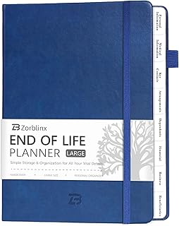 End of Life Planner B5 with Tabs - "I'm Dead Now" Affairs Organizer & Estate Planning Workbook for Seniors: Sorry It's Your Problem Now Death Planner for Final Arrangements & Funeral Wishes, Blue