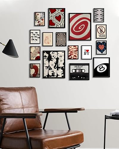 Miniatura 8 de ASTRDECOR Downtown Girl - Juego de 16 pósteres Y2K para decoración de dormitorio, impresiones artísticas de pared de chicas del centro, imágenes