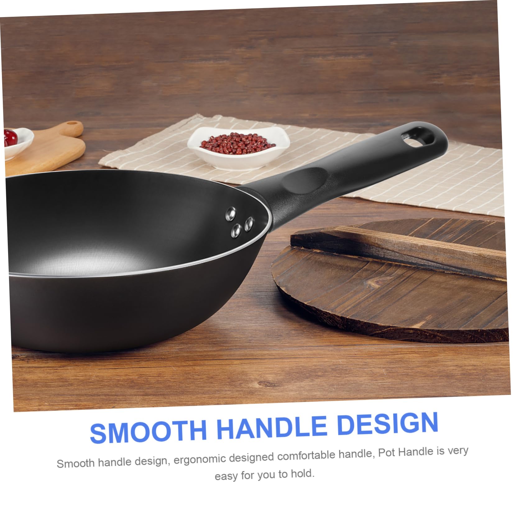 2 Stück Teiliges Abnehmbarer Pfannengriff mit Ergonomischem Design Hitzebeständig und Langlebig Universeller Ersatzgriff für Töpfe und Pfannen Installieren und Bequem der