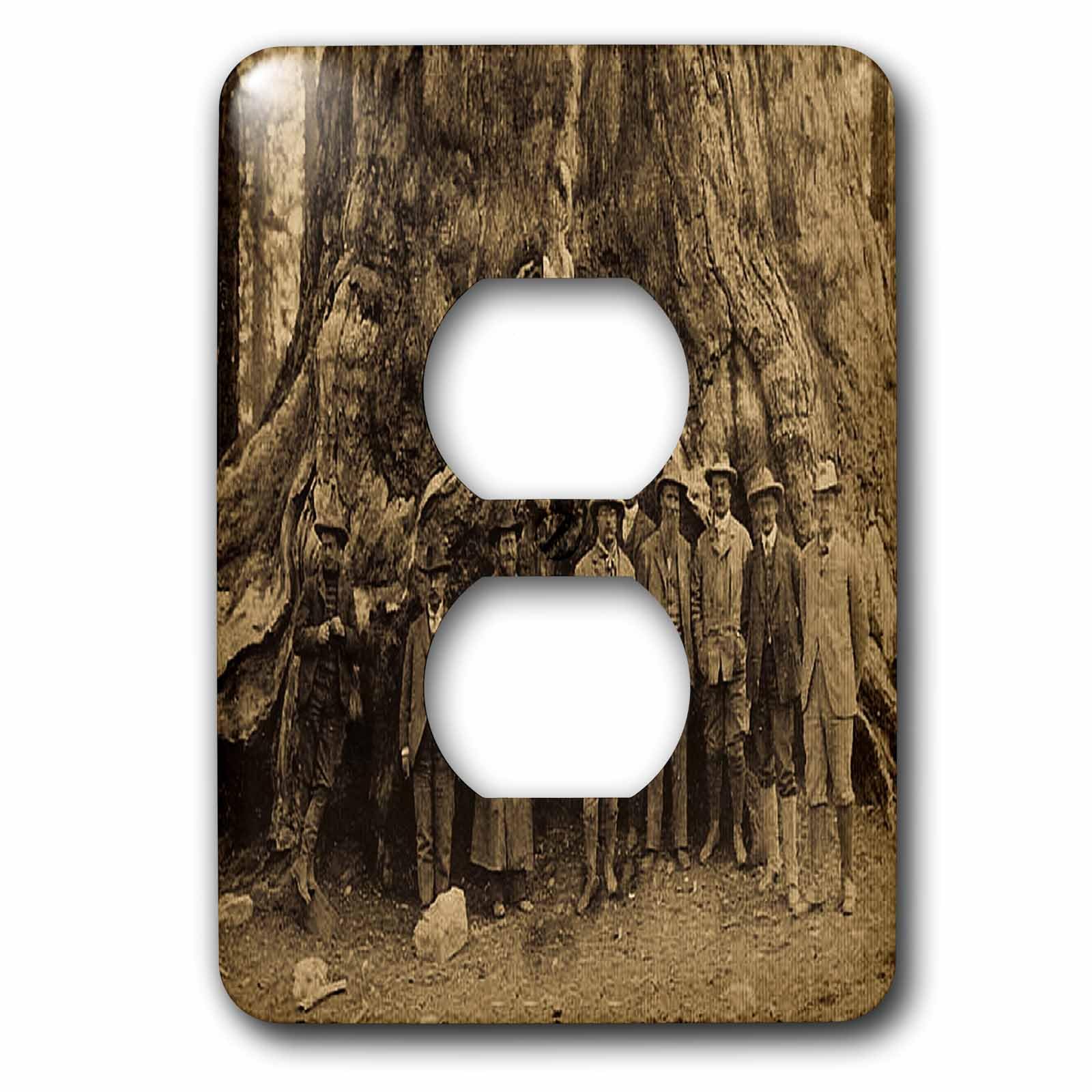 Interrupteur Teddy Roosevelt et John Muir décor séquoia pour salon