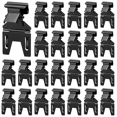 Zonon 30 Pcs Black Metal Pop Clip Sign Stand Holders,