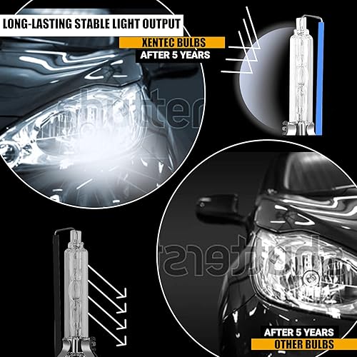 Miniatura 4 de Xentec Bombilla de xenón de repuesto D2S D2R D2C 10000K (paquete de 2 bombillas)