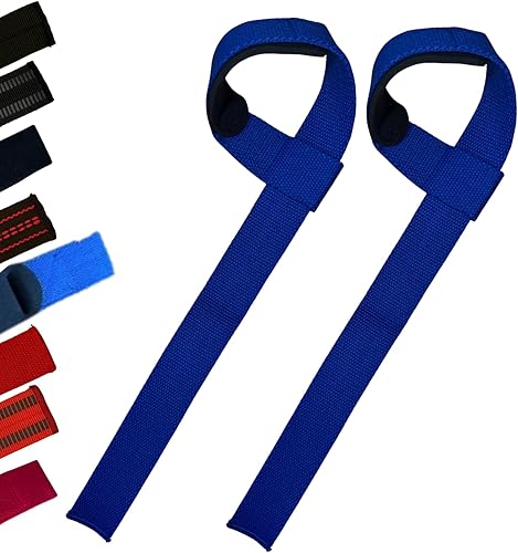 Miniatura 9 de Correas de levantamiento de pesas de 25 pulgadas (par) – Domina el peso muerto con muñequeras de algodón resistente – Soporte de agarre máximo para