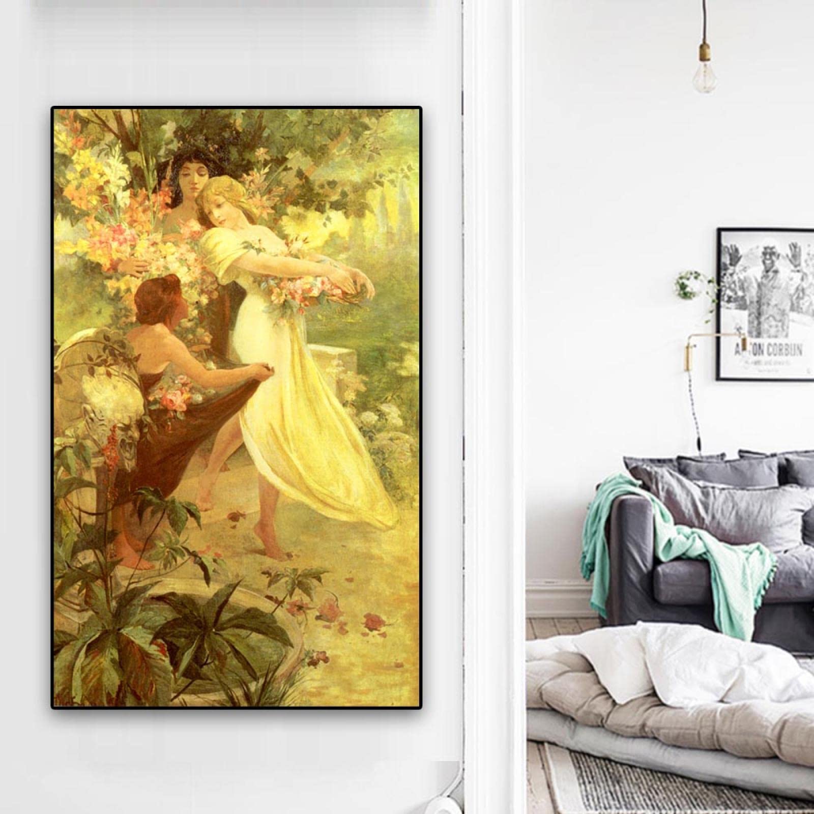 Amazon.com: Alphonse Mucha Painting Vintage Woman Posters and