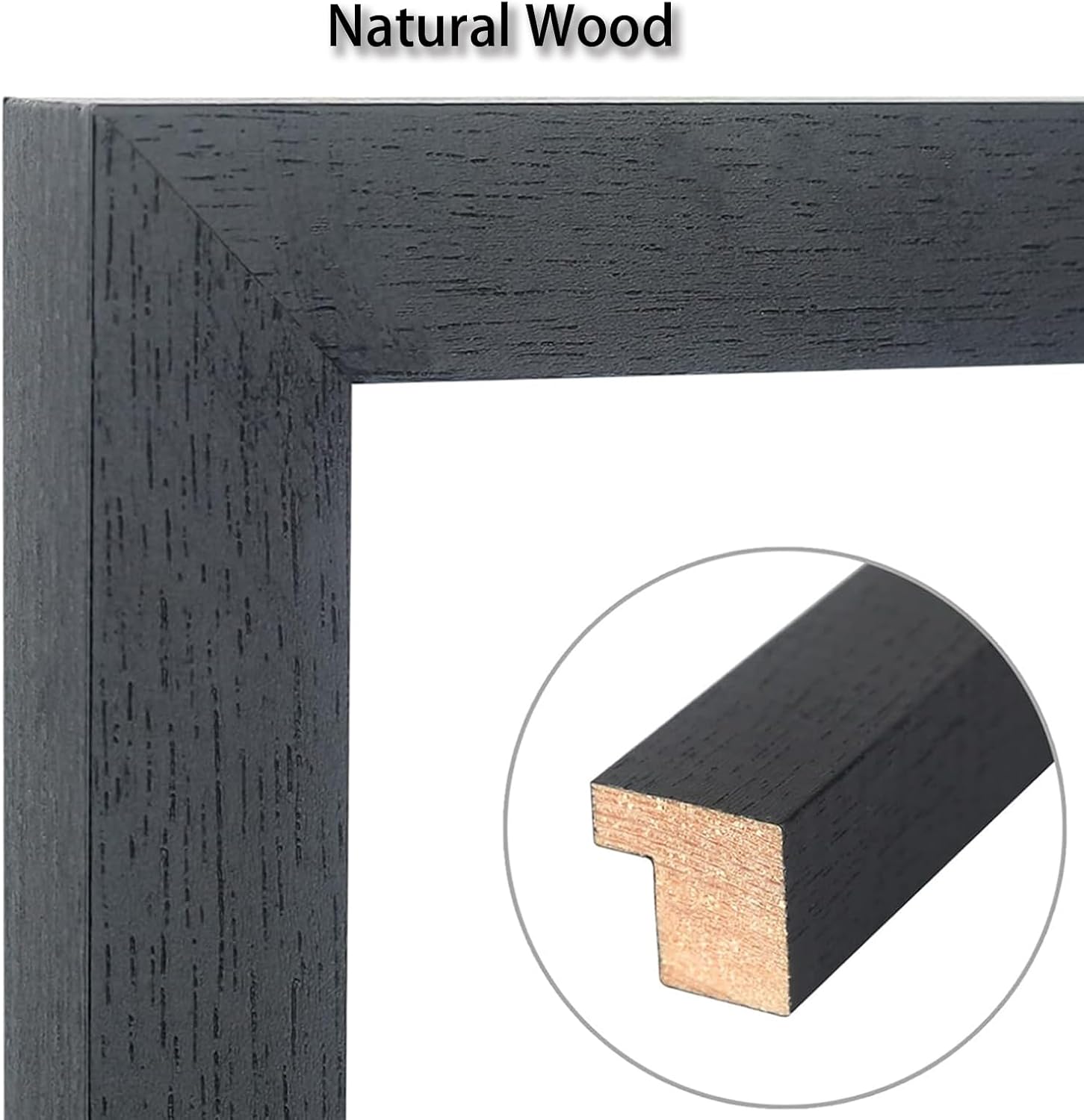 10.5" x 14" Magazine Frame Wood Black with White Mat for Sports Magazine Cover or Newspaper for Wall Mount 12x16 Picture Frame Wood for Magazine (FZ10514W)