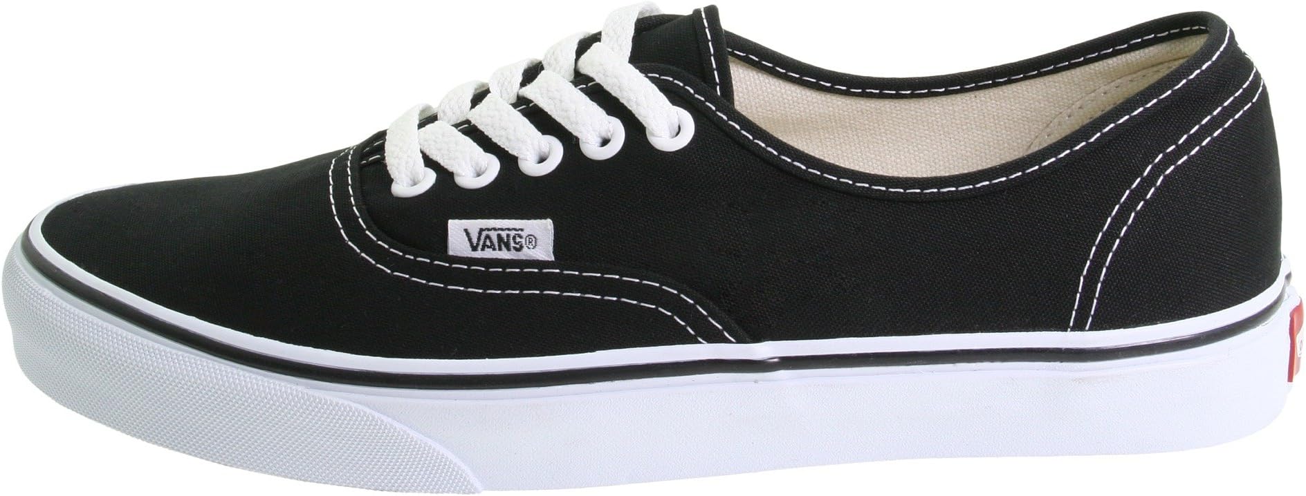 Vans Unisex Authentic Solid Canvas Skateboard Sneakers (10 D(M) US, Black)
