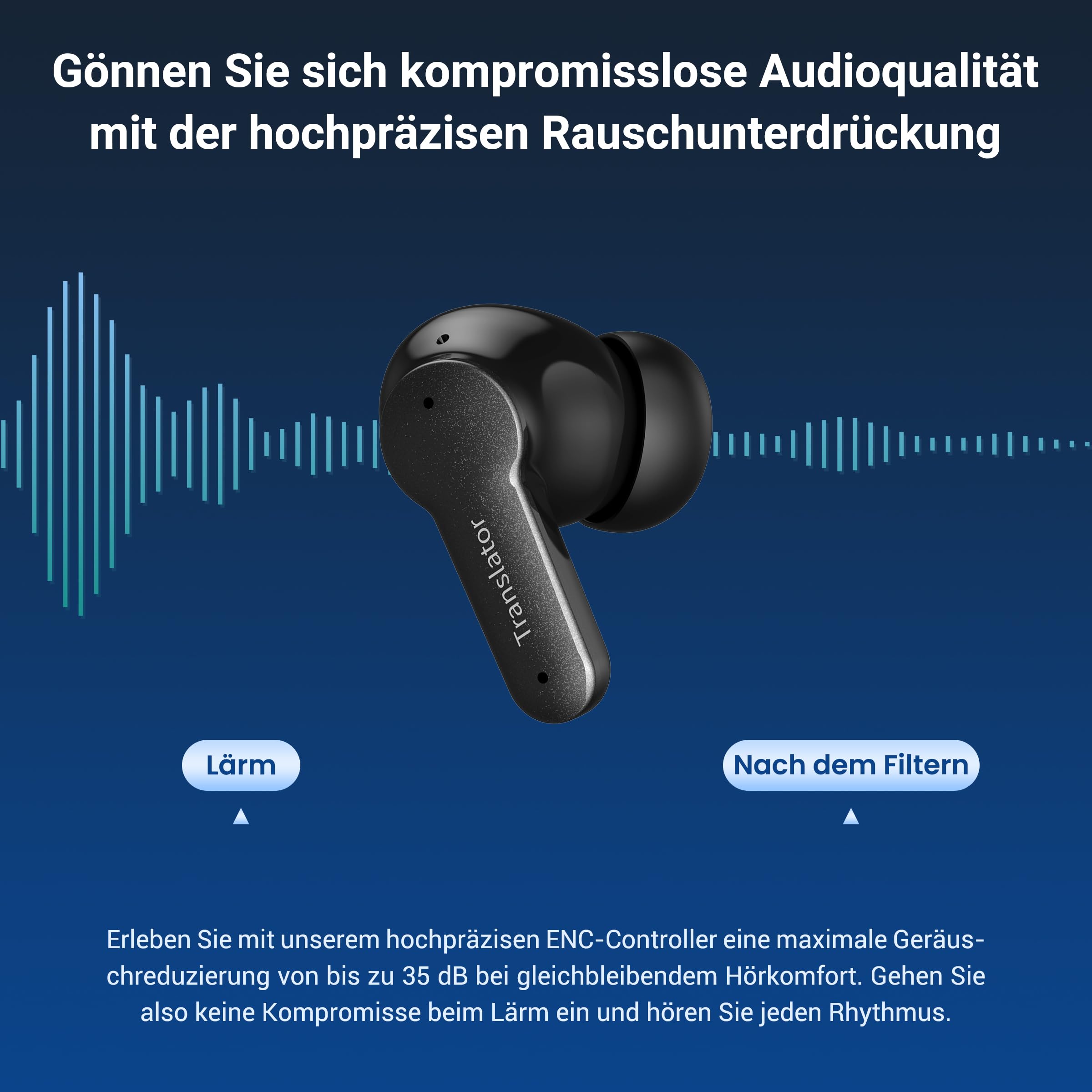 Anfier M3 KI Übersetzer Kopfhörer 144 Online Sprachen & Akzente Echtzeit Sprachübersetzer, 3-in-1 Two-Way AI Translator Earbuds 4 Modi mit App for iOS Android, Kopfhörer Übersetzer Wirtschaft Schwarz