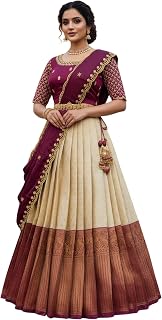 Fabcartz Beautiful South Indian Style Unstitch Lehenga Choli for Women | PL230 Price In India