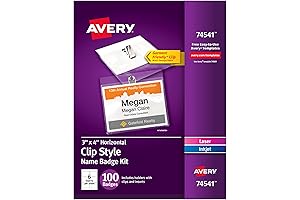 Avery Customizable Name Badges with Clips