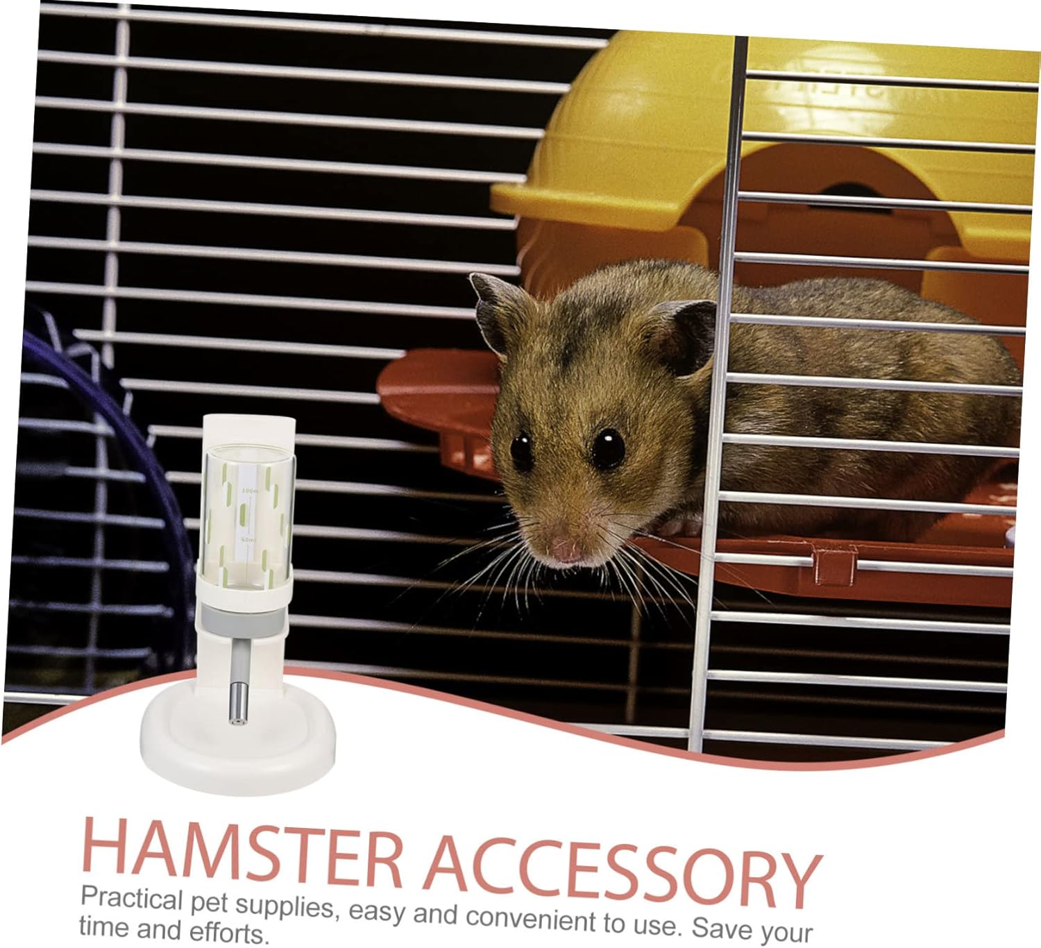 Convenient Hamster Water Bottle with Transparent Holder for Small Pets Easy to Use Automatic Feeder for Clean and Healthy Drinking Environmental-Friendly Material for Cage Use