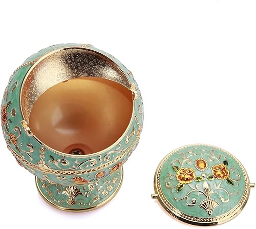 Miniatura 5 de K Cool - bola cenicero para cigarrillos, aleación, con tapa con patrón de texto grabado a mano, regalo para hombres y mujeres