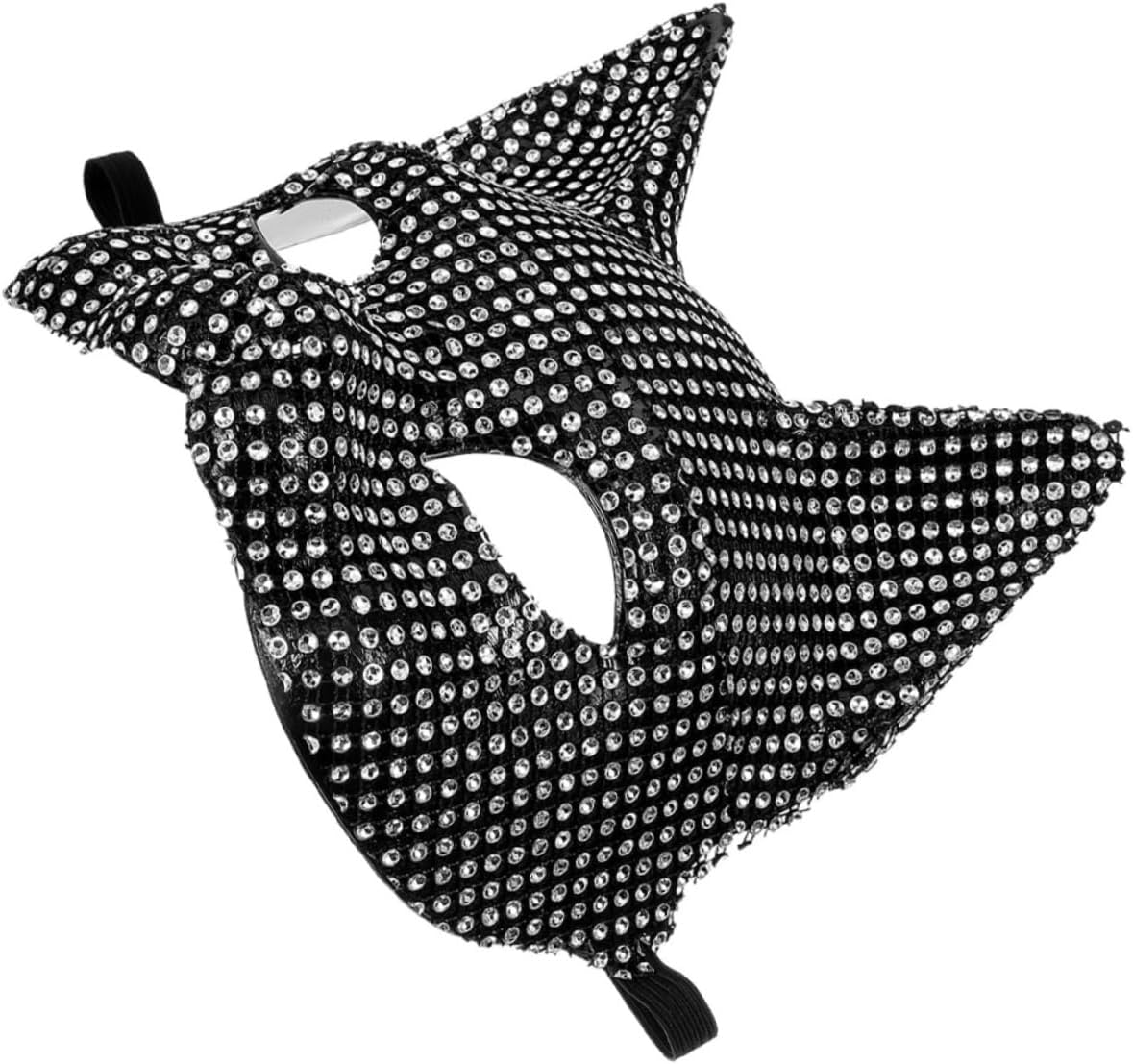 Rhinestone Cat Mask for Women Halloween Party Masquerade