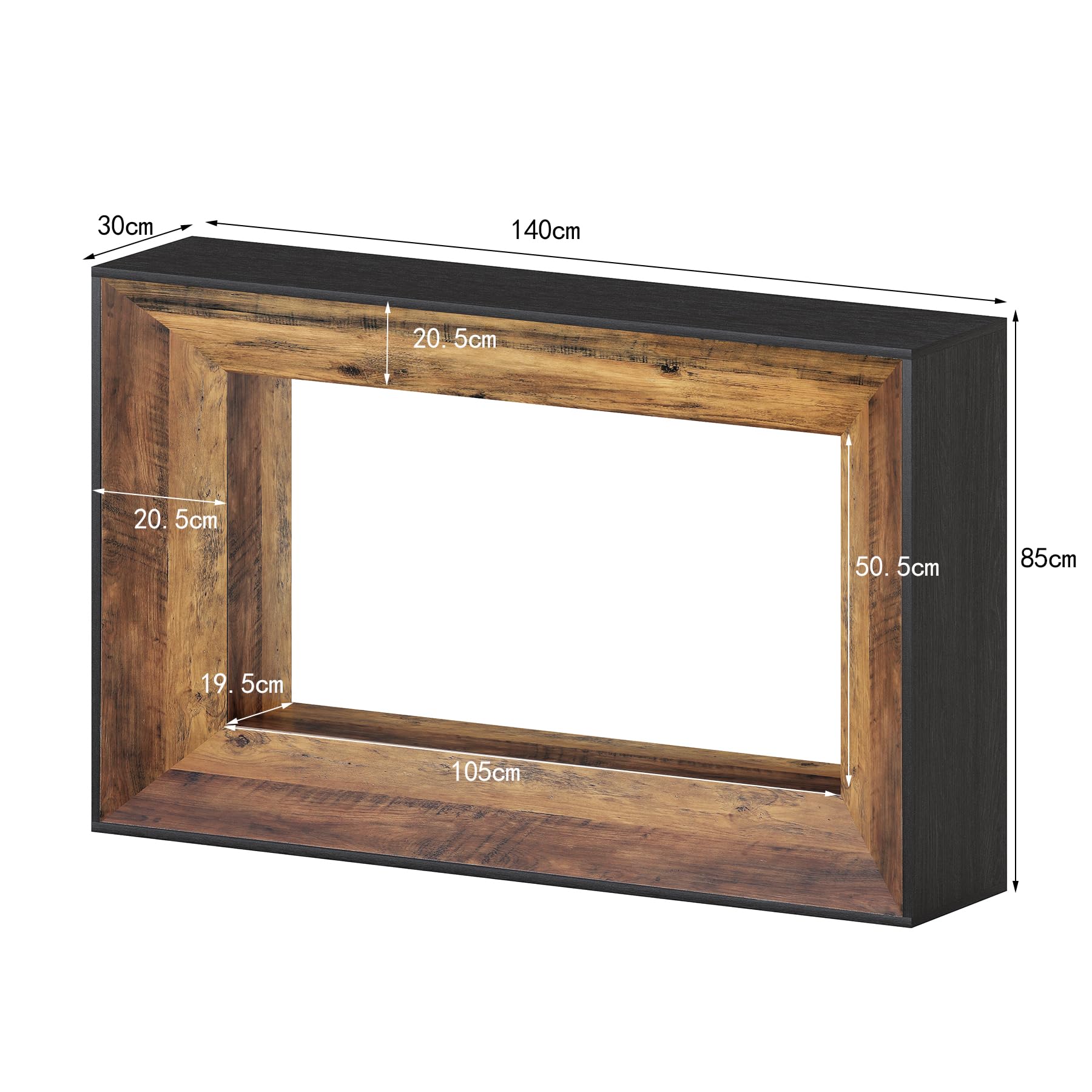 Tribesigns Industriële consoletafel, 140 cm, rustieke salontafel