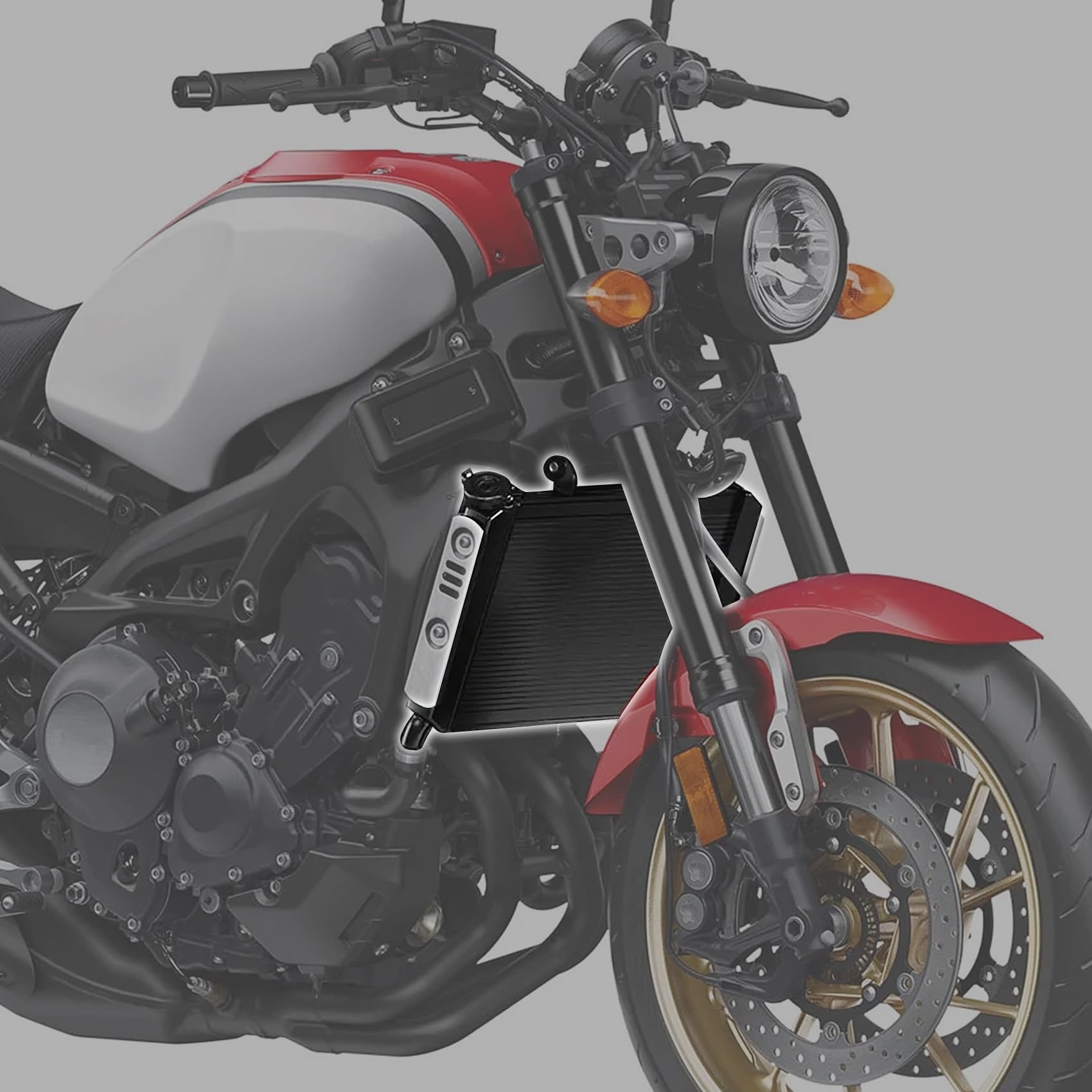 XNT MOTOR - Radiatore moto in alluminio per Yamaha MT-09, FZ09, FJ09, XSR900, TRACER 900 GT, sistema di raffreddamento ad alte prestazioni, anno di costruzione 2014-2021, nero