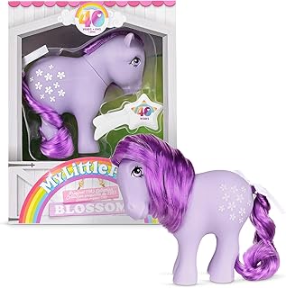 My Little Pony, 40th Anniversary 4-Inch Blossom, Original 1983 Collection, Long, Brushable Mane and Tail, Action Figure, Great for Kids, Toddlers, Girls, Ages 4+