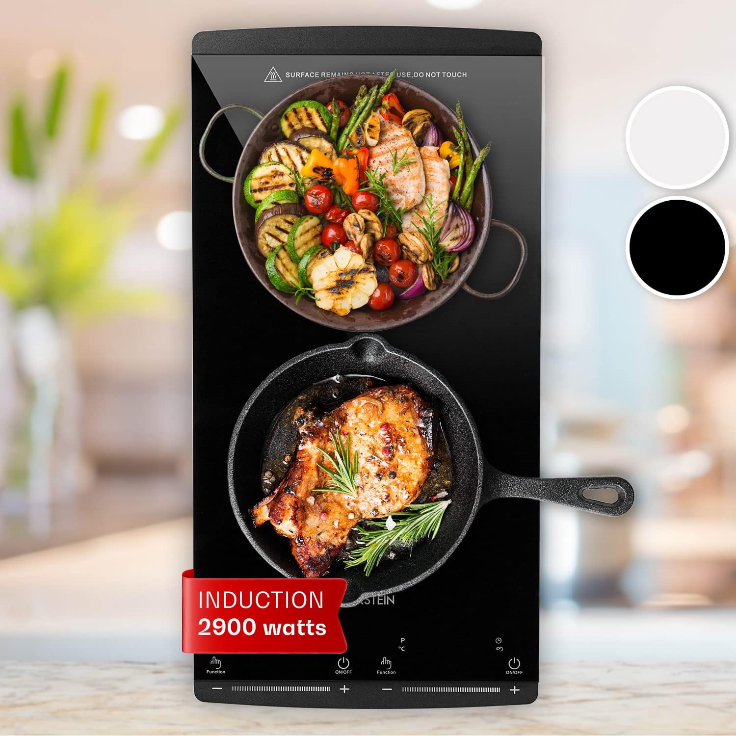 Klarstein Plaque Induction 7000W, Plaque De Cuisson Electrique A Induction 4 Feux Table De Cuisson Thermoboost Noir 89973558