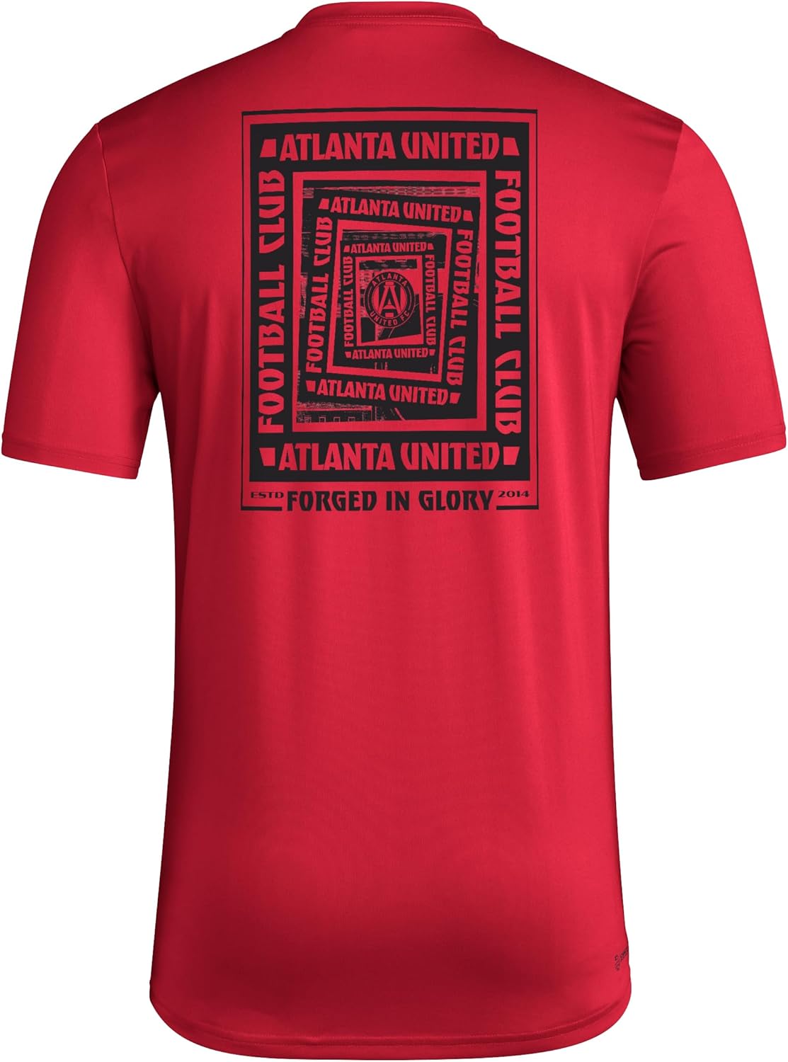 Adidas Mens Atlanta United Fc Local Warp Pre-Game Short Sleeve T-Shirt