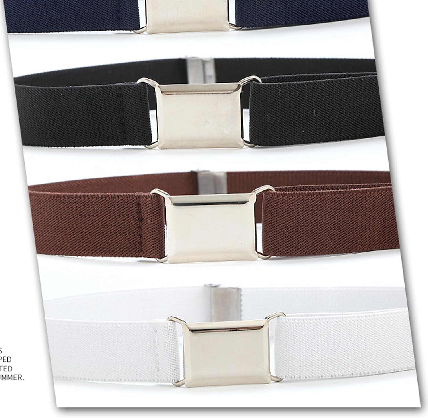 Lazy Waist Belt Children's Elastic Waistband Adjustable Length Ornament Buckle Jeans Cincher