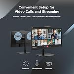 Moniteur ViewSonic VG2741V 27 po 1080p, écran IPS avec Windows Hello, microphone intégré et webcam IR 5MP pour des vidéoconférences fluides, ergonomie avancée, entrées USB-C, HDMI et DisplayPort