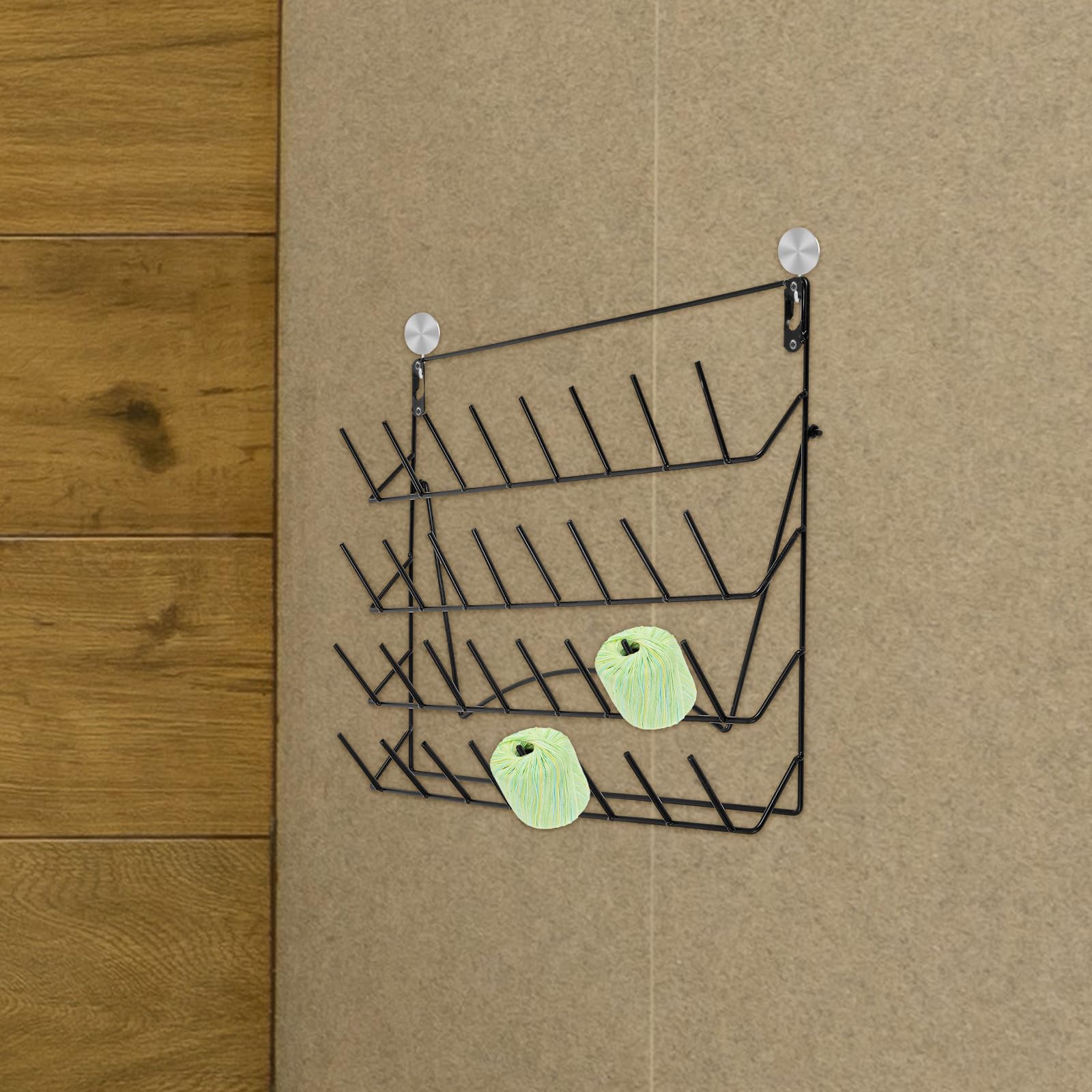 Estante Secado Laboratorio de Hierro Resistente Montaje Pared para Probetas y Botellas con Cesta Organizadora para Almacenamiento Versátil