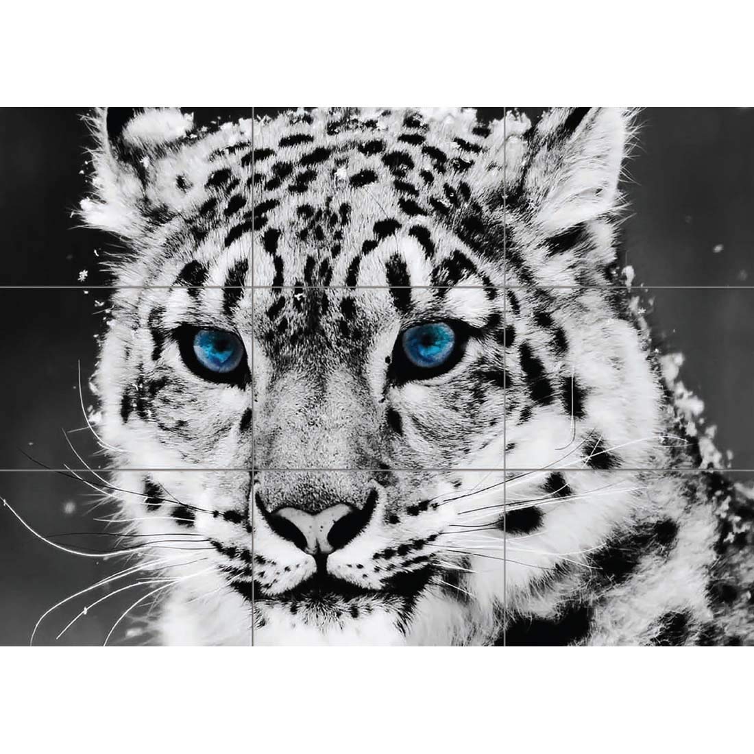 Doppelganger33 Ltd Snow Leopard Animal Xl Giant Panel Poster Art Print (9 Sections)