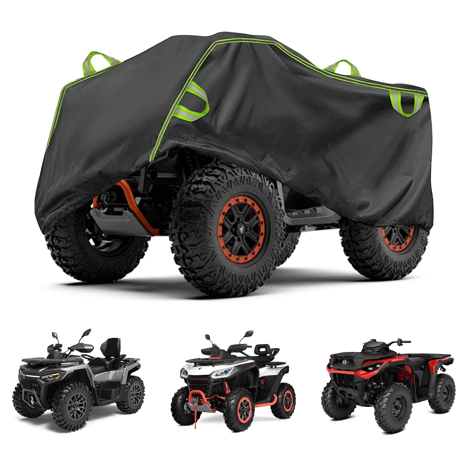 Telone Copriquad XXXL 210D - Copertura ATV Impermeabile e Antivento con Strisce Riflettenti - Protezione UV da Pioggia, Neve e Polvere - Oxford Heavy Duty