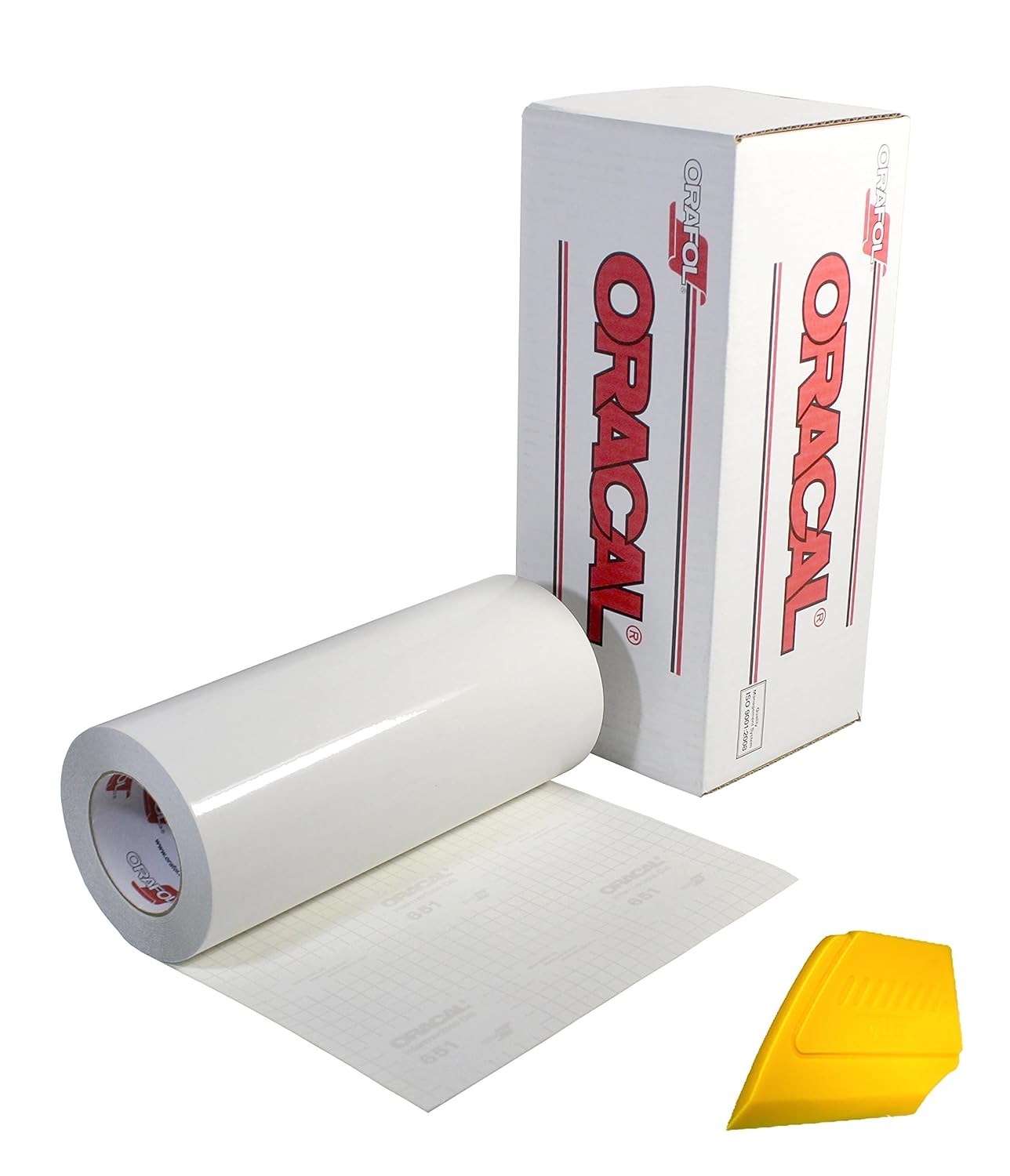ORACAL Clear Transfer Tape Roll (24" x 20ft) w/Yellow Squeegee