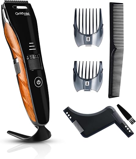 Groomiist Corded | Cordless Copper IPX6 Waterproof Electric Shaver for Men |Beard Trimmer with Body Grip Side, wooden Text...