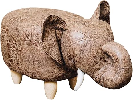 Amazon Co Jp スツール ぞう ブラウン おしゃれ 象さん エレファント いす オットマン 座れる動物 ホーム キッチン