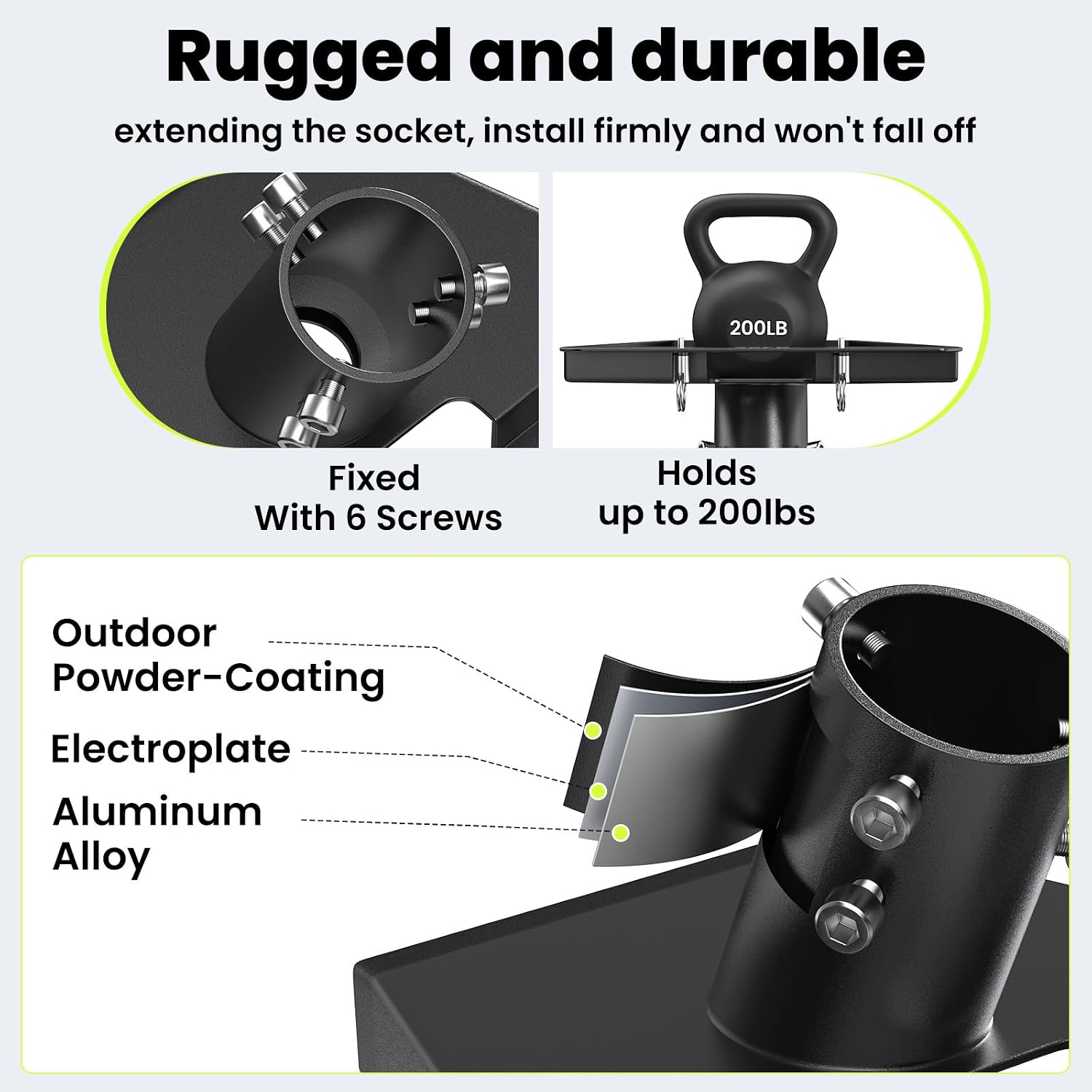 Starlink Gen 3 Pipe Adapter, 360° Adjustable Carbon Steel Starlink Pole Mount Fits 1” to 1.4”, Starlink Mount for Starlink Standard Dish V3 (Pipe Not Included)