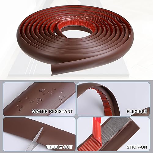Miniatura 10 de uxcell Tira de borde de suelo autoadhesiva, tira de transición para azulejos de alfombra, tira de borde para laminado de puerta, altura inferior a