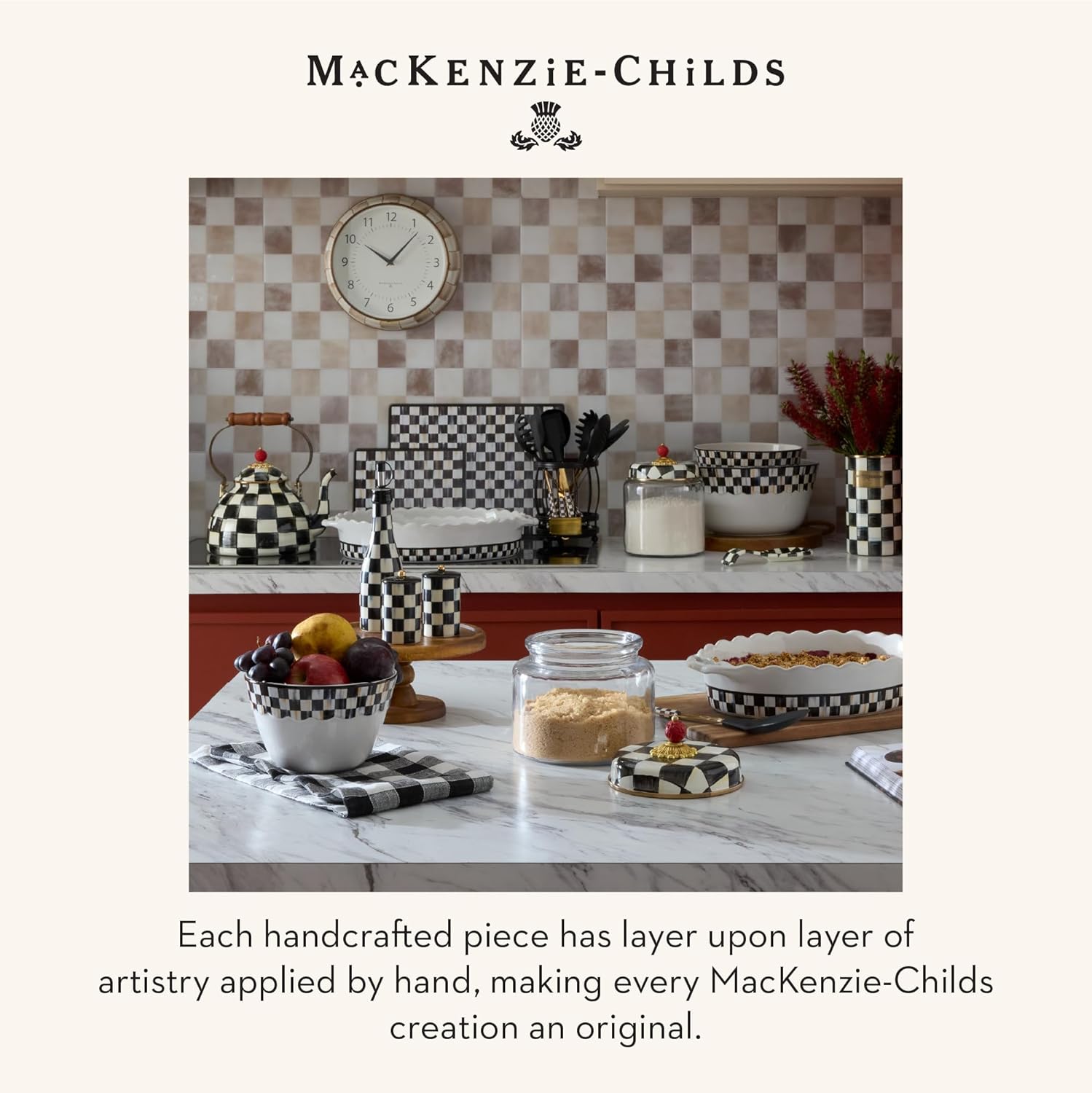MACKENZIE-CHILDS Utensil Caddy, Sturdy Cutlery Organizer for Table or Countertop