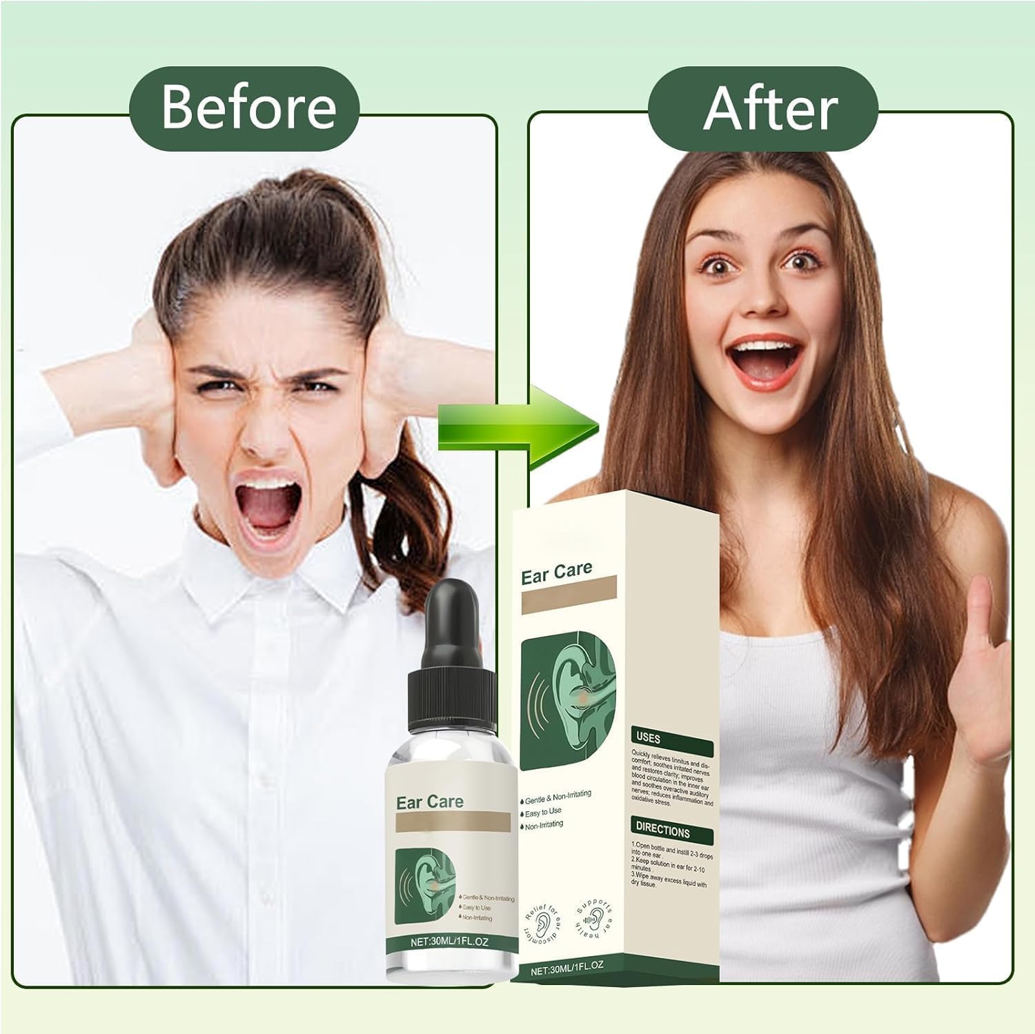 Ear Care Drops Gentle Formula 2PCS | Ear Hygiene & Wax Care Drops with Natural-Inspired Ingredients | Helps Soften & Loosen Excess Earwax and Secretions for Easier Ear Cleaning — Amazon image 3