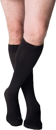 SIGVARIS Mens Style Microfiber 820 Closed Toe Calf-High Socks 20-30mmHg