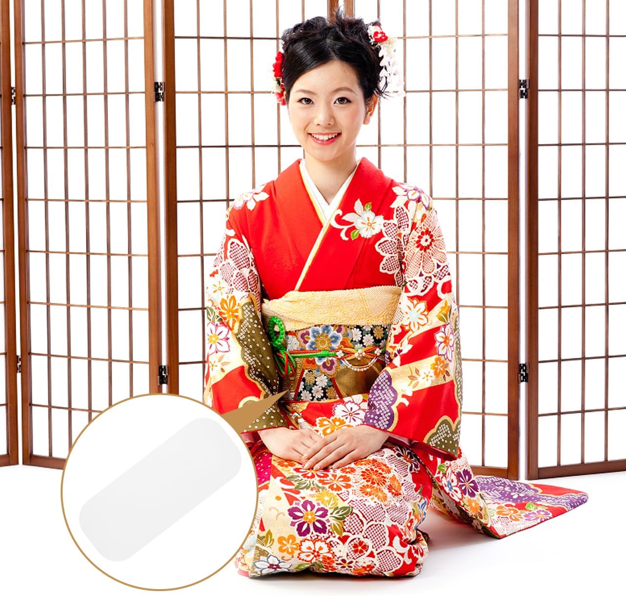 Kimono Belt Board Obi Ita Plate Waist Protection Band for Japanese Kimono Sash Belt, White, 13.77 X 5.70 Inches