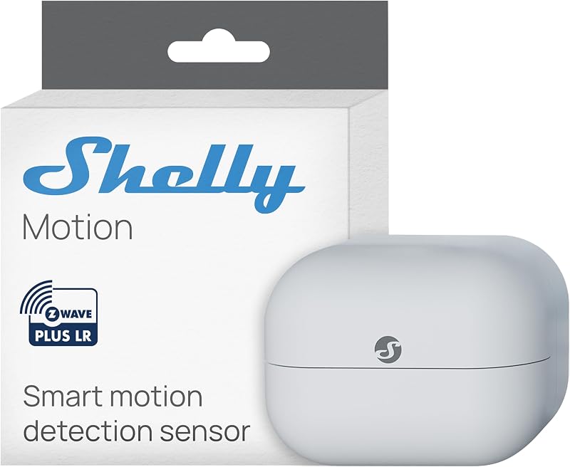 Shelly Wave Motion US LR, Z-Wave Long Range Motion & Lux Sensor, Compatible with Alexa, Google Home, SmartThings, Home Assistant, Motion Detection, Remote Monitoring