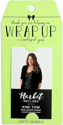 Miniatura 5 de Vertical "Thank You for Helping Me Wrap Up a Wonderful Year" Gift Tag | Happy Holidays | Pop By Gift Tag | 10-GT005