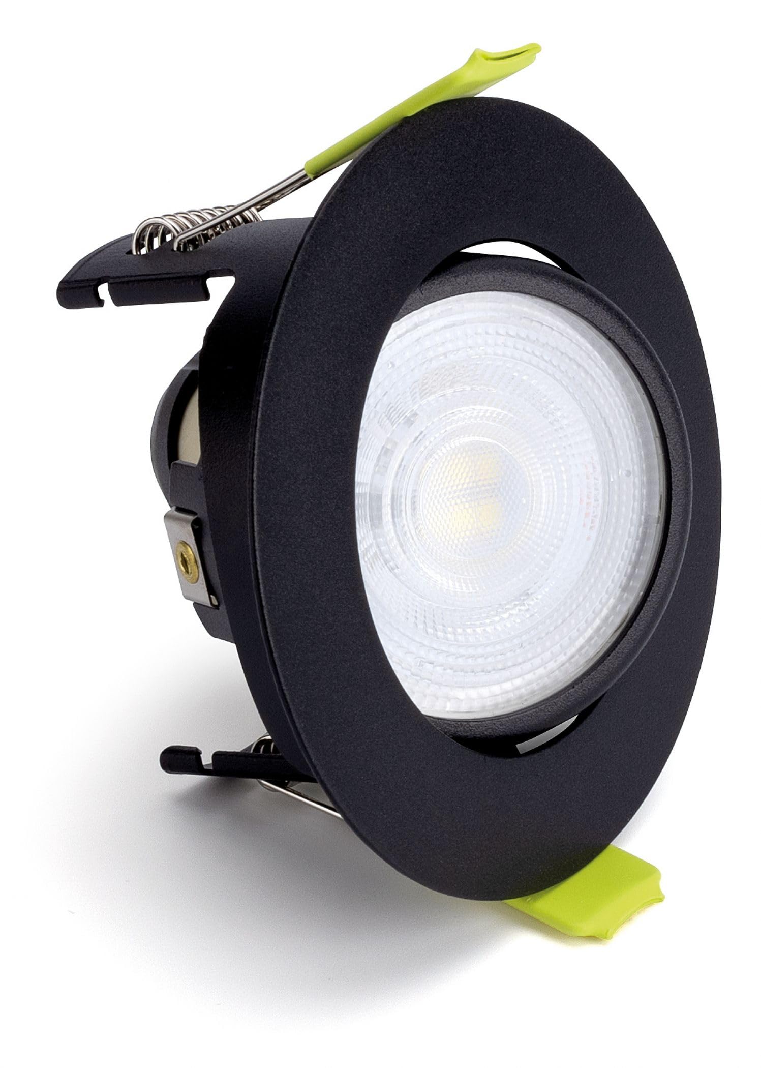Integral ILDLFR70K173 Evofire GU10 Tilt Downlight, Black, 85mm, Round