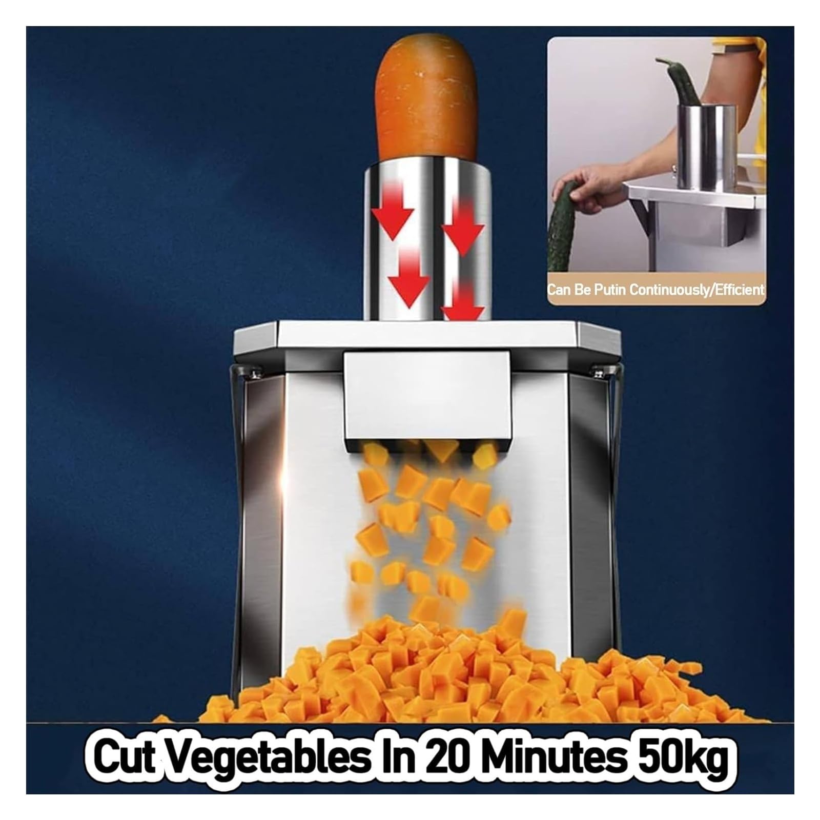 Máquina De Corte Eléctrico Máquina De Cortar De Fruta Vegetal Cortado En Cubo Máquina De Cortar Patatas Cebolla Zanahoria Banana Chips Dicer
