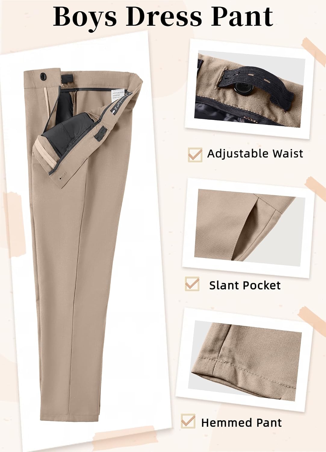 Suits for Boys Ring Bearer Outfit Formal Vest and Pants Suit for Boy Wedding Suits Set
