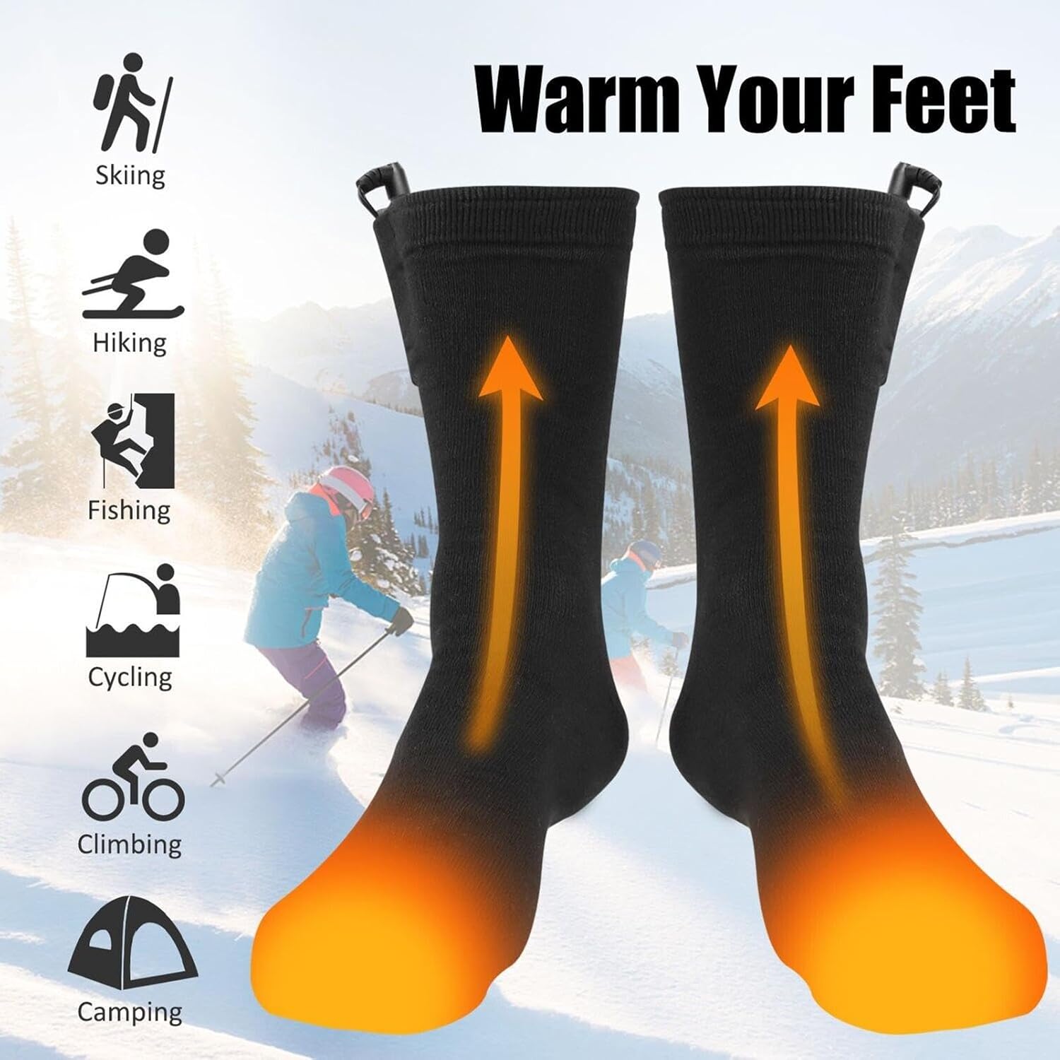 Heated Socks Fabric Detail