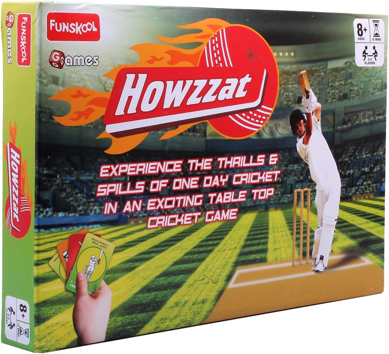 Funskool Games Cricket Howzzat, Sports Board Game, Cricket Game for Kids and Family, 2-4 Players, Ages 8 years & Above