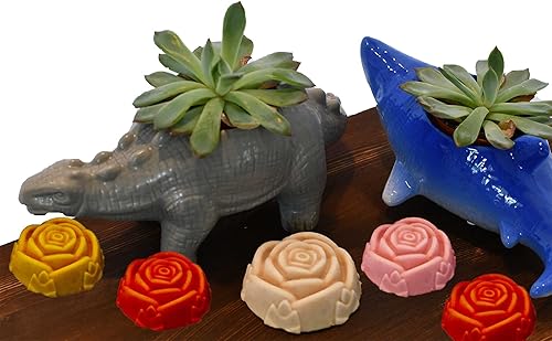 Miniatura 4 de Molde de silicona de caramelo de chocolate rosa para decoración de pastel de flores hecha a mano, jabonera, gelatina de chocolate, magdalenas de