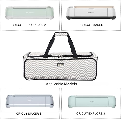 Miniatura 4 de HOMEST Funda de transporte para Cricut Explore Air 2 Cricut Maker bolsillo frontal grande para accesorios Ripple diseño patentado