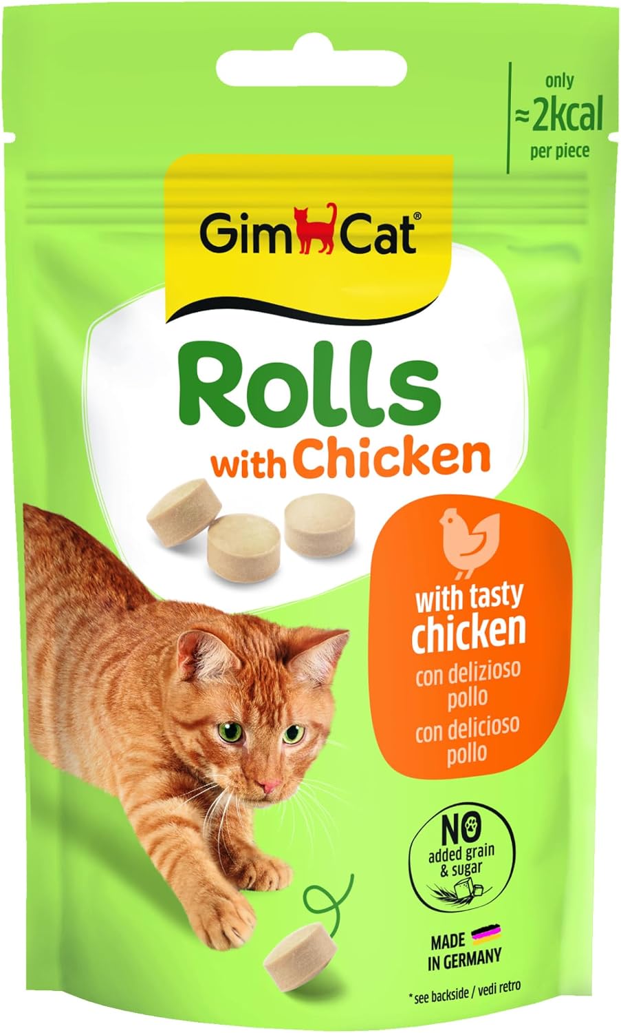 GimCat Rolls with Chicken (Tavuklu) Kedi Ödül Tableti 50 gr