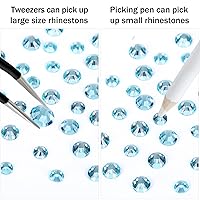 Vista 5 de 3820 diamantes de imitación para arte de uñas, cristales de cristal de 6 tamaños (ss6-ss30), gemas para uñas con parte trasera plana